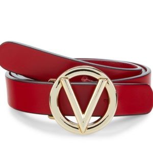 Valentino by Mario Valentino Red Belt Size XS NWOT